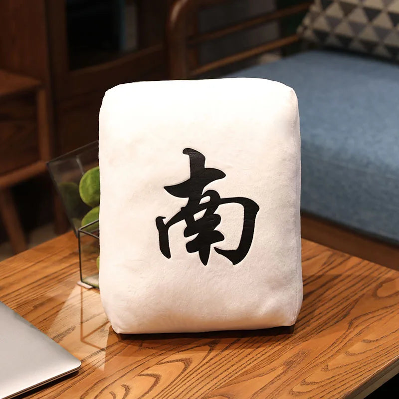 Mahjong Tile Plush Cushion with Iconic Designs