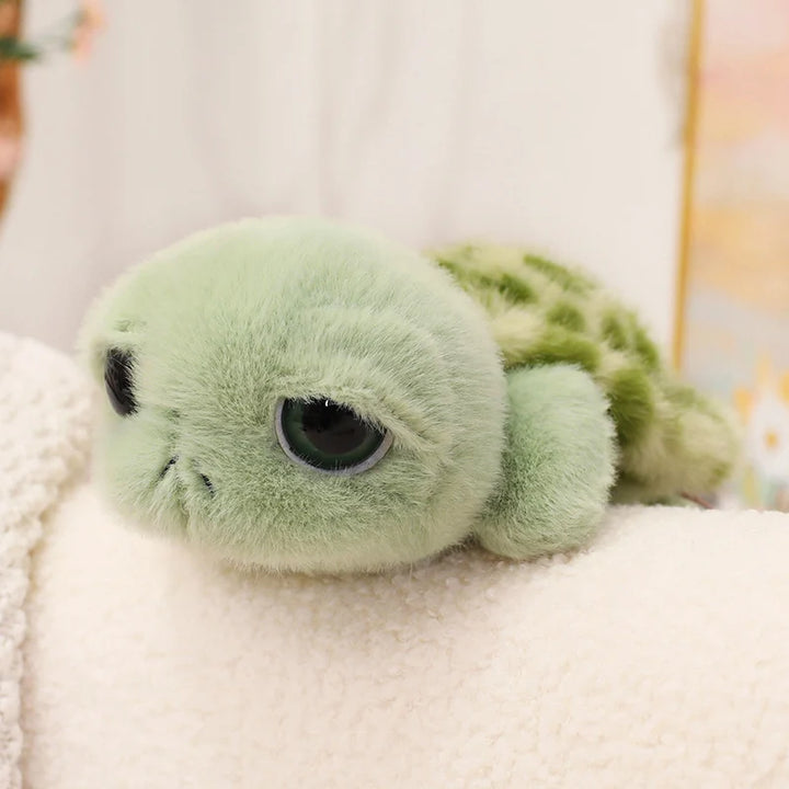 Cute Big-Eyed Green Turtle Plush