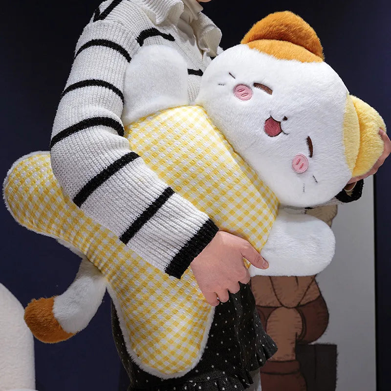 Adorable Elephant Plush Pillow with Gingham Body