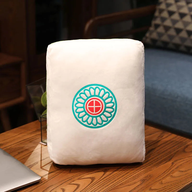 Mahjong Tile Plush Cushion with Iconic Designs