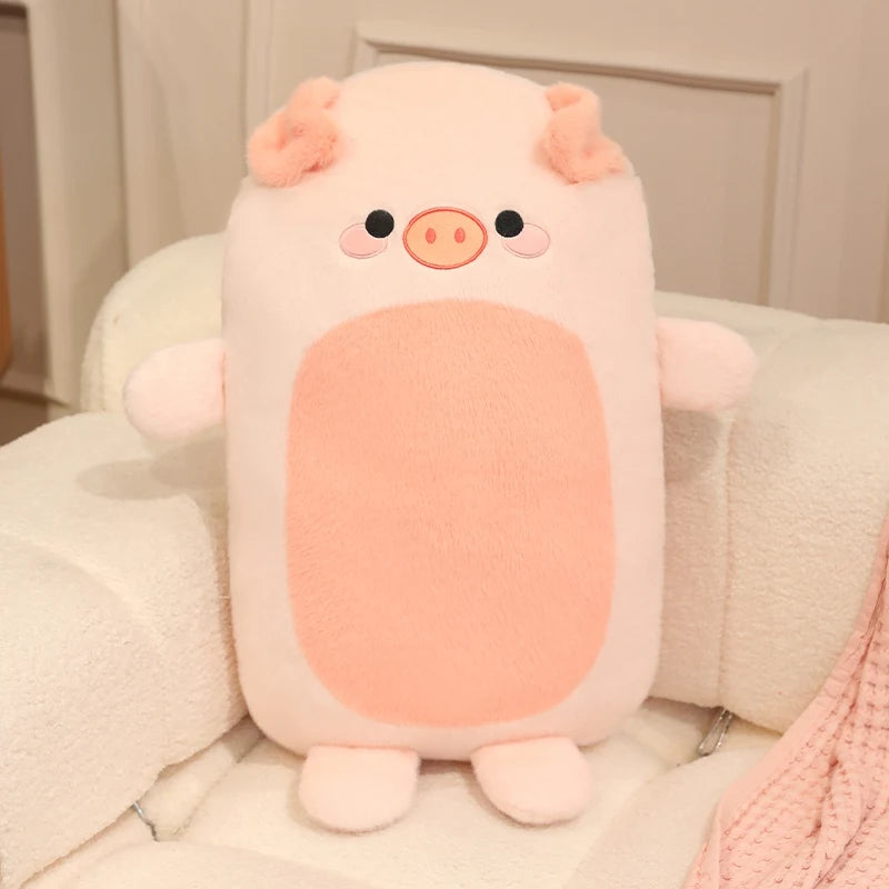 Brown and White Lying Animal Plush