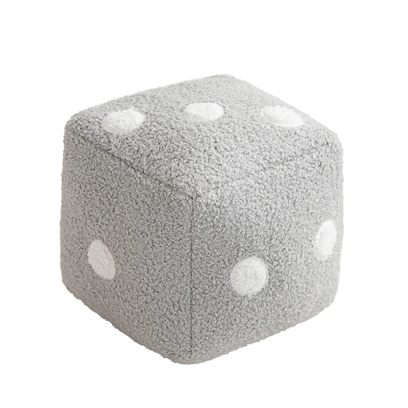 Soft Plush Dice Cube Accent Ottoman