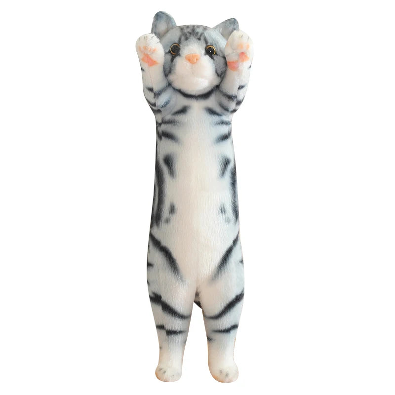 Adorable Standing Cat Plush with Raised Paws