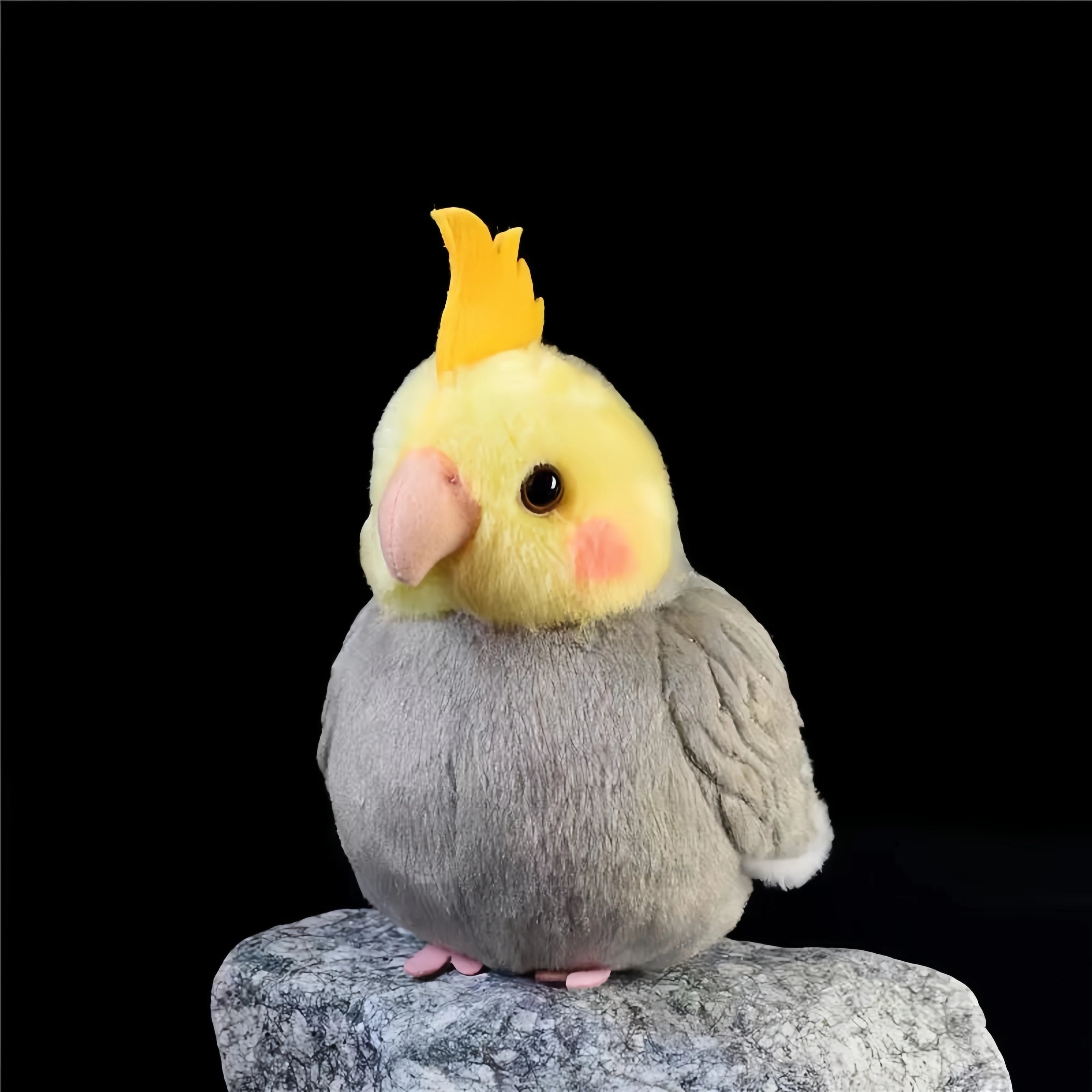 Cockatiel Plushie in Yellow and Grey