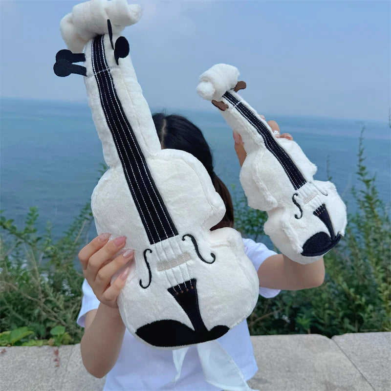 Brown and Cream Plush Violin Toy