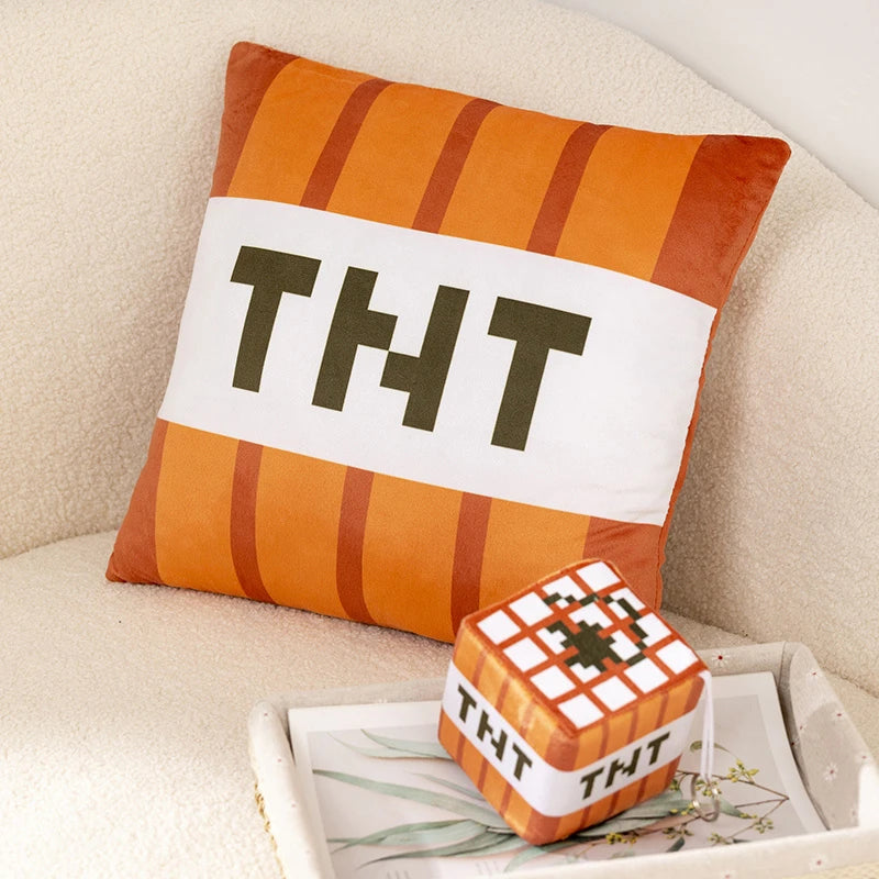 Minecraft TNT Block Orange Plush Cushion