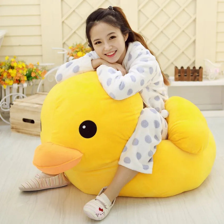 Chubby Bright Yellow Plush Duck Toy