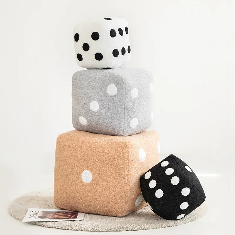 Soft Plush Dice Cube Accent Ottoman