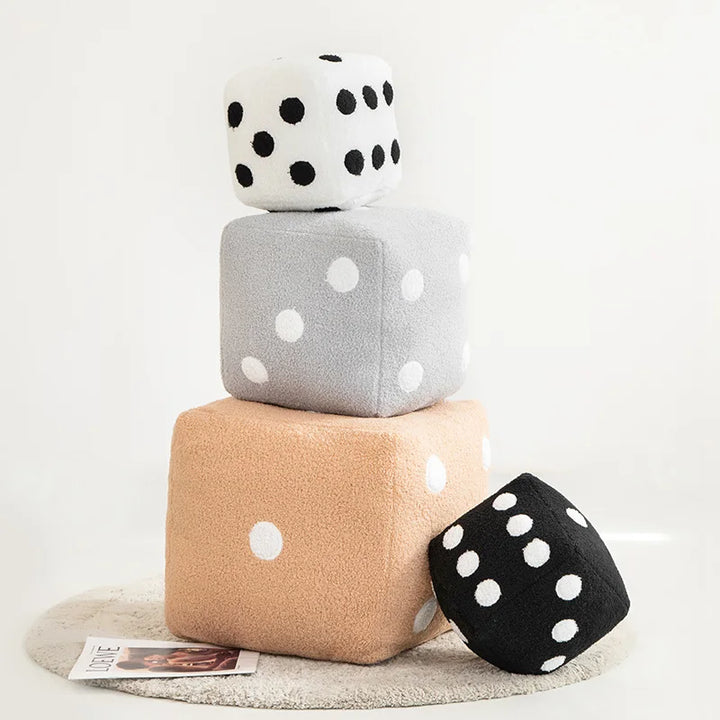 Soft Plush Dice Cube Accent Ottoman