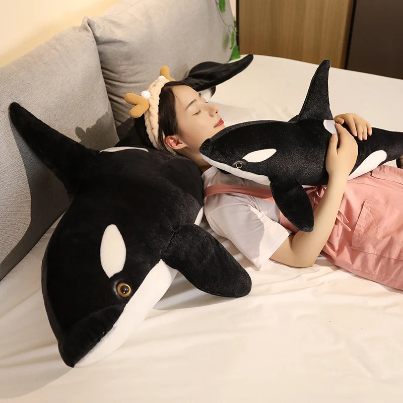 Soft Realistic Black and White Orca Plush