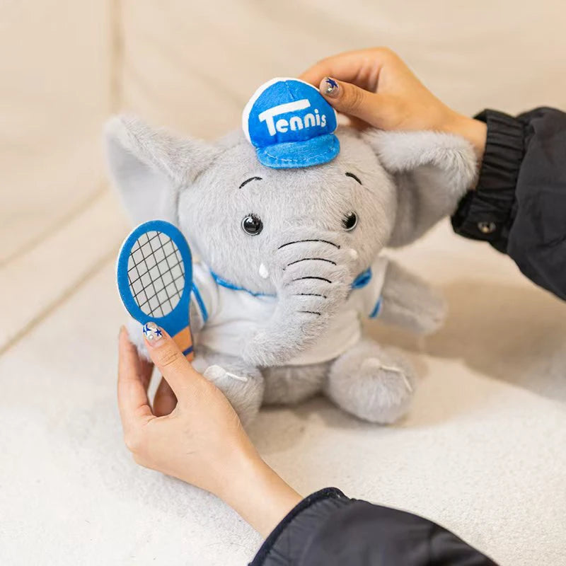 Adorable Tennis Elephant Plush Toy