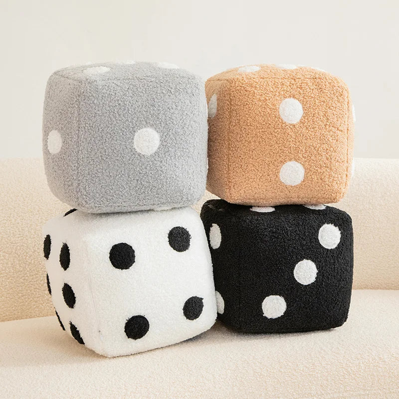 Soft Plush Dice Cube Accent Ottoman