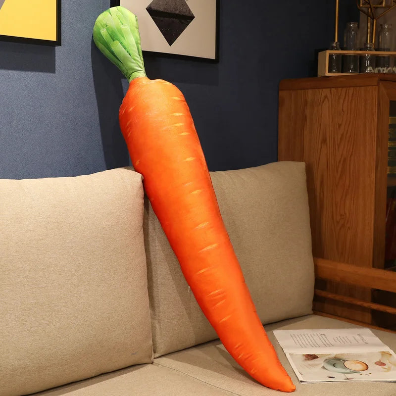 Soft Plush Vegetable Toys: Eggplant, Carrot, Tomato