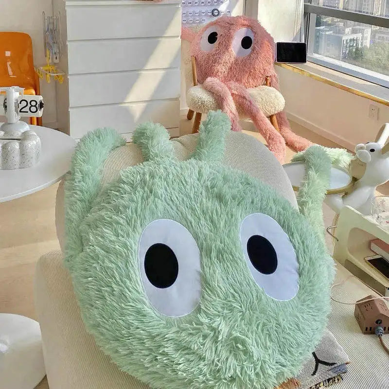 Big-Eyed Black Plush Toy with Long Limbs