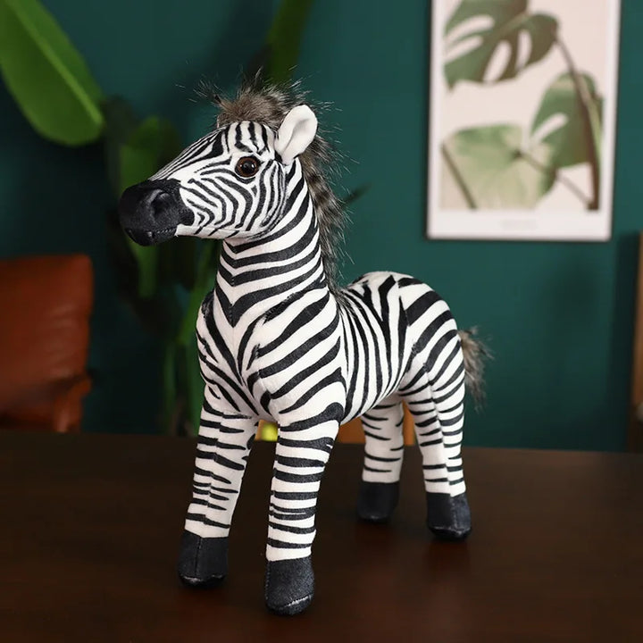 Soft Black and White Zebra Plush Toy Pair