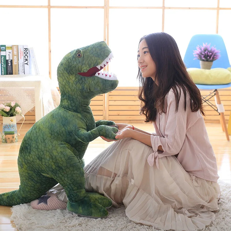 Soft Green T-Rex Dinosaur Plush Toy