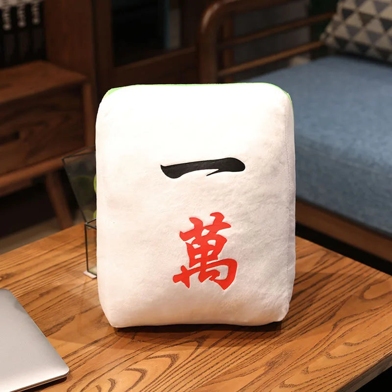 Mahjong Tile Plush Cushion with Iconic Designs