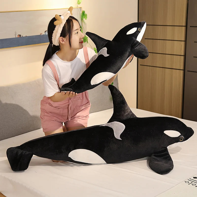 Soft Realistic Black and White Orca Plush