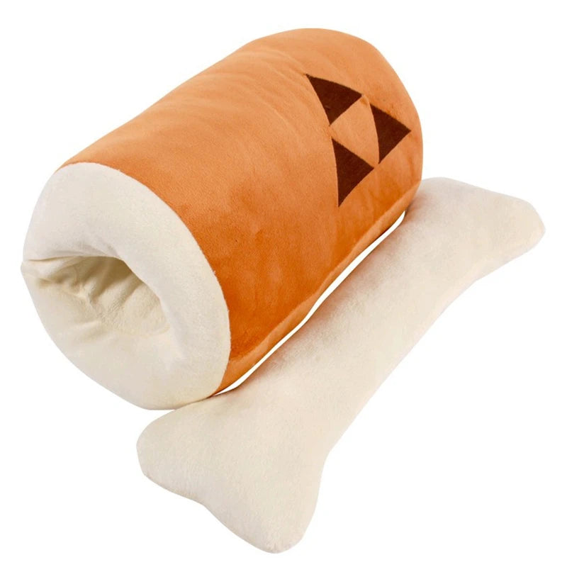 Plush Drumstick Hand Warmer with Bone Pillow