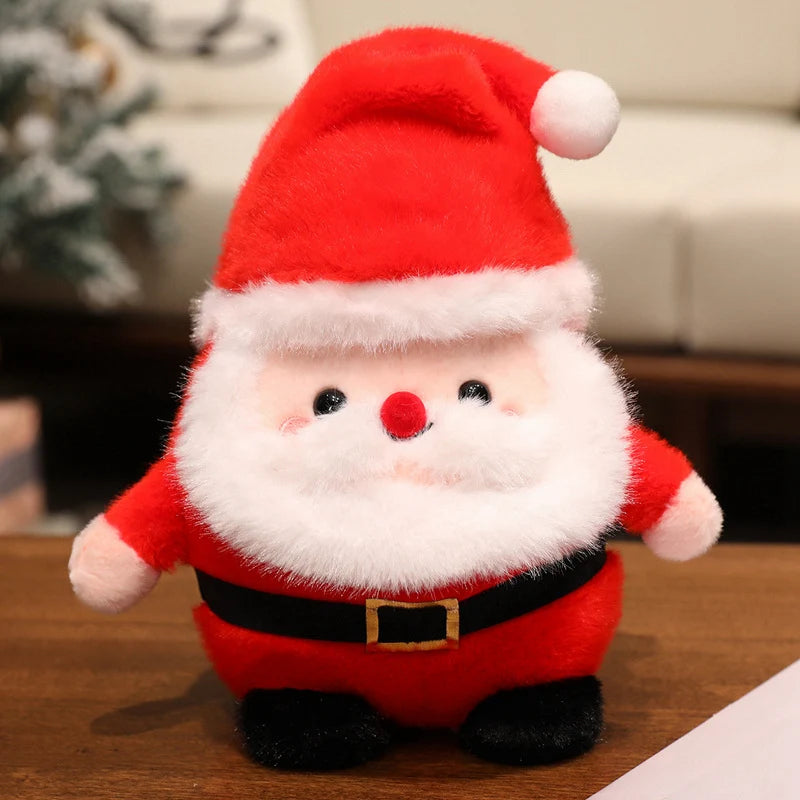 Adorable Christmas Tree Plush with Santa Hat