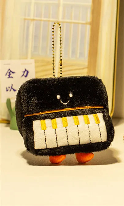 Adorable Plush Instrument & Fruit Keychain