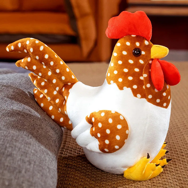 Oversized Yellow and Orange Rooster Plush Toy