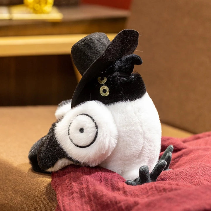 Black and White Plush with Top Hat and Big Eye