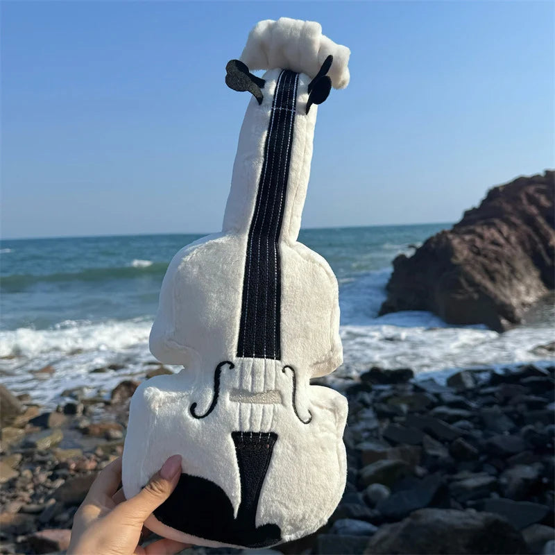 Brown and Cream Plush Violin Toy