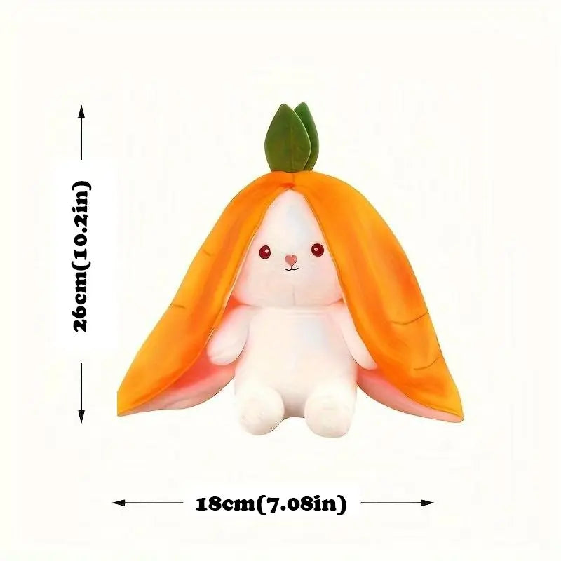 Adorable Reversible Pink Strawberry Rabbit Plush