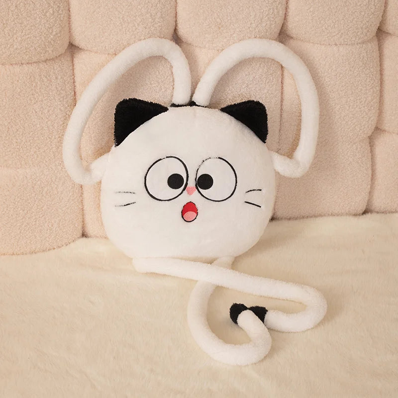 Black Cat Long-Legged Round Plush Toy