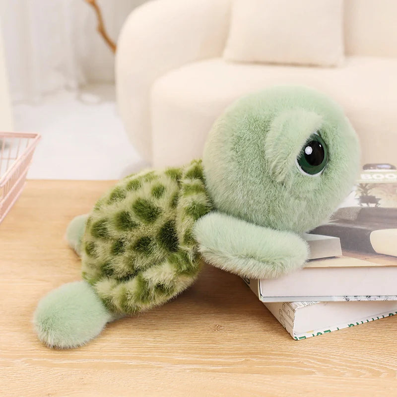Cute Big-Eyed Green Turtle Plush