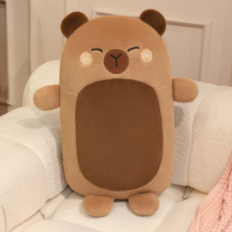 Brown and White Lying Animal Plush