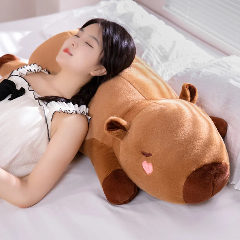 Brown Deer Plush Body Pillow with Angel Wings