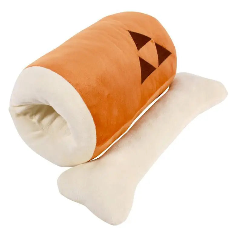Plush Drumstick Hand Warmer with Bone Pillow