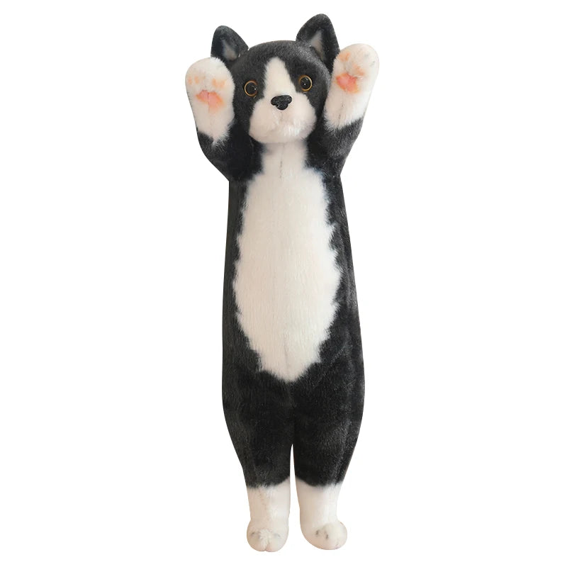 Adorable Standing Cat Plush with Raised Paws
