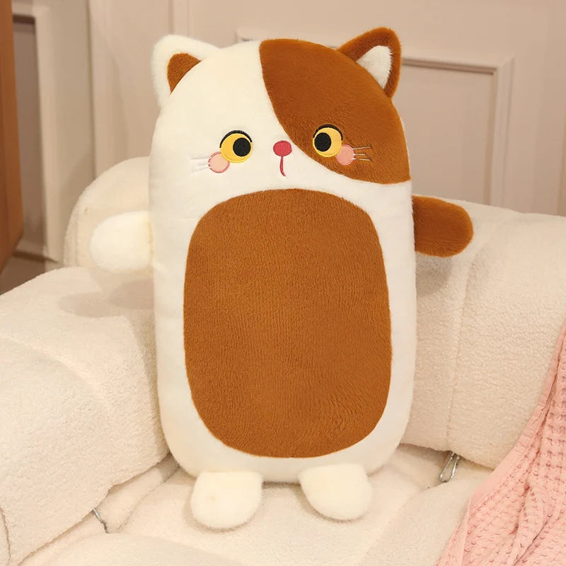 Brown and White Lying Animal Plush