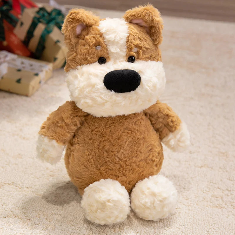 Adorable White Bear Plush in Gingham with Star