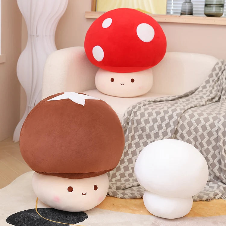 Cute Red Mushroom Plush with White Spots