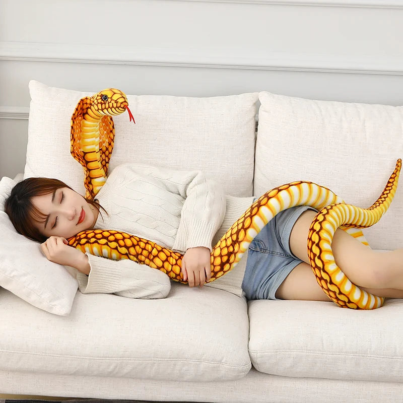 Yellow and Orange Hooded Cobra Plush Toy
