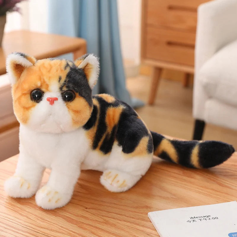 Chubby Big-Eyed Plush Cat Toy
