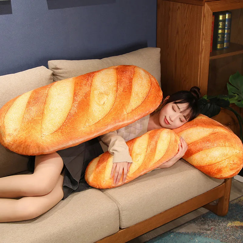 Realistic French Baguette Plush Pillow