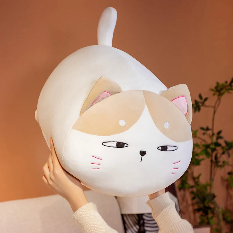 Chubby Cat Plush Pillow with Diverse Styles