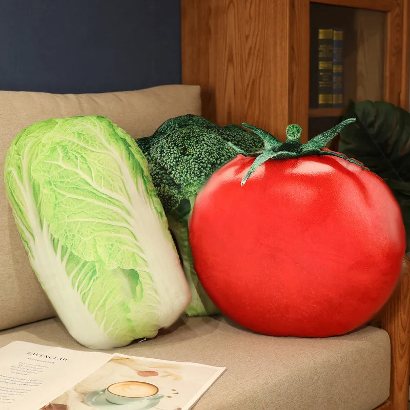 Soft Plush Vegetable Toys: Eggplant, Carrot, Tomato