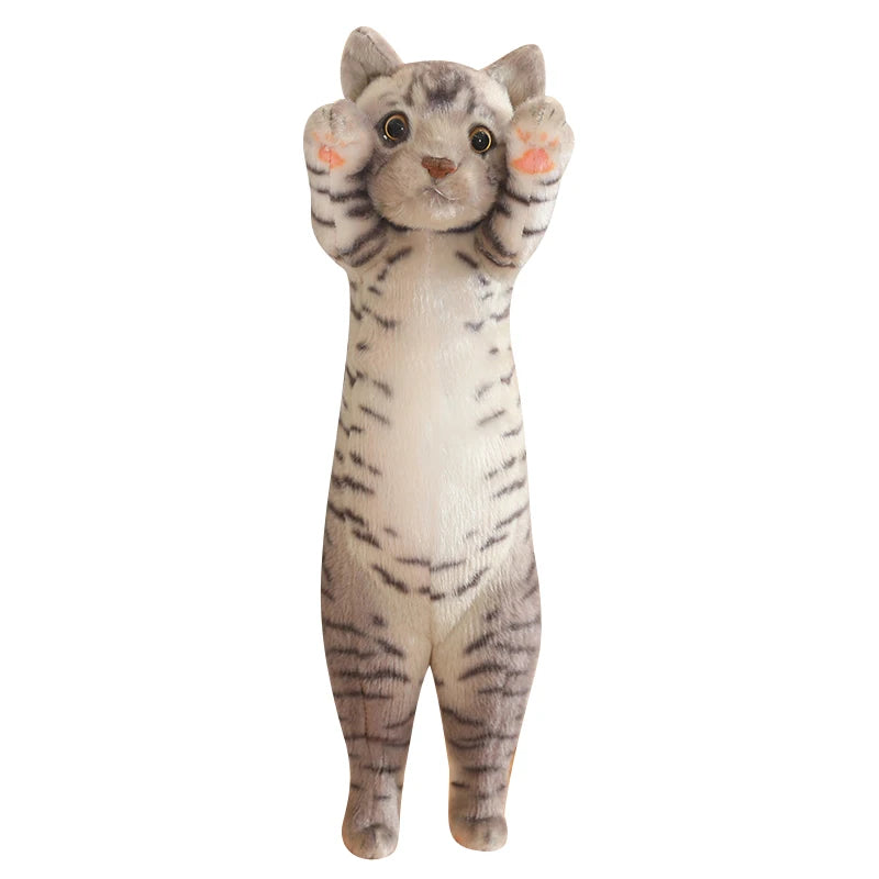 Adorable Standing Cat Plush with Raised Paws