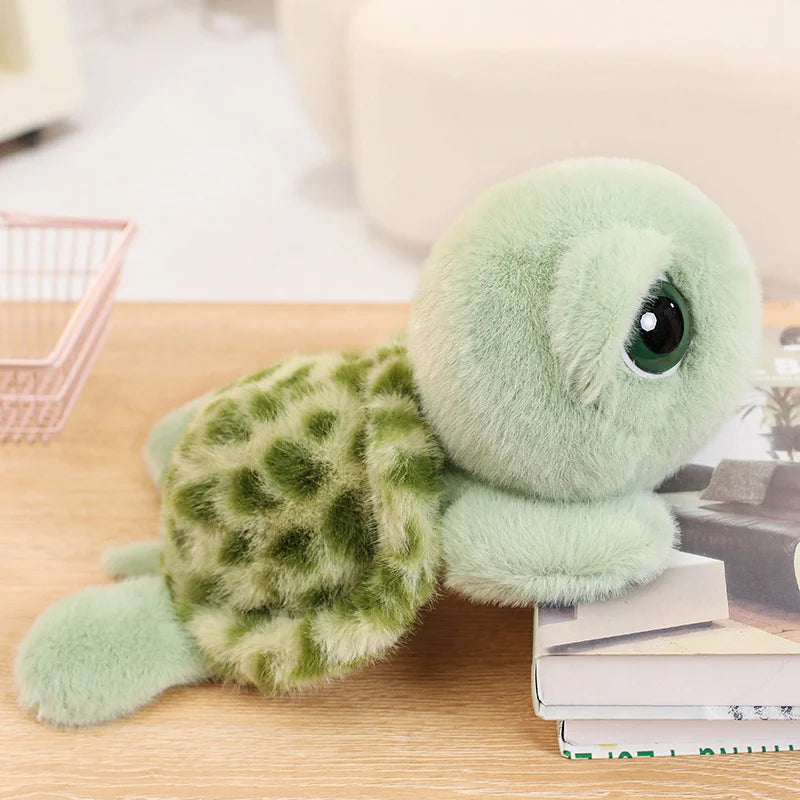 Cute Big-Eyed Green Turtle Plush
