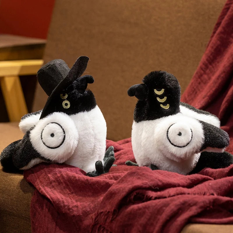 Black and White Plush with Top Hat and Big Eye