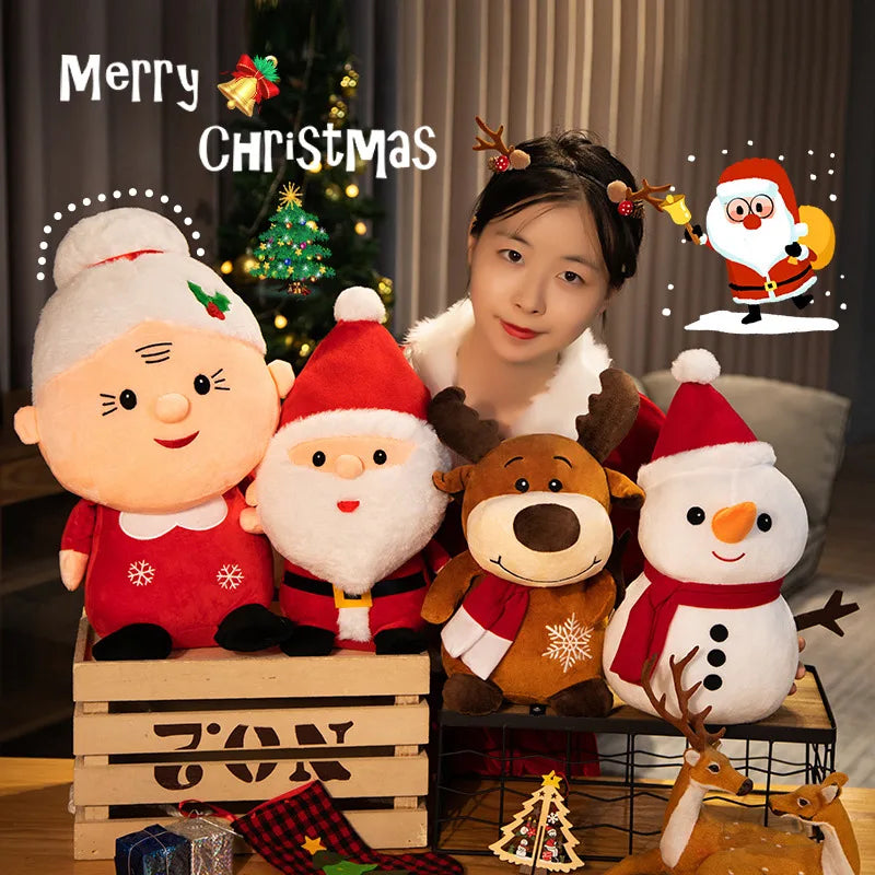 Christmas Santa & Mrs. Claus Plush Duo
