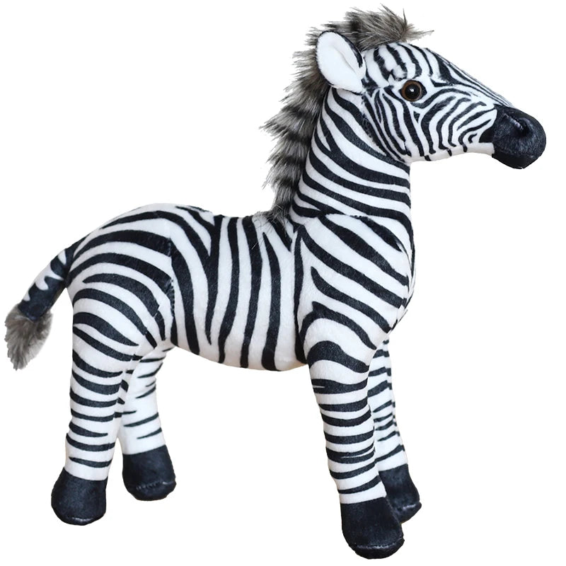 Soft Black and White Zebra Plush Toy Pair