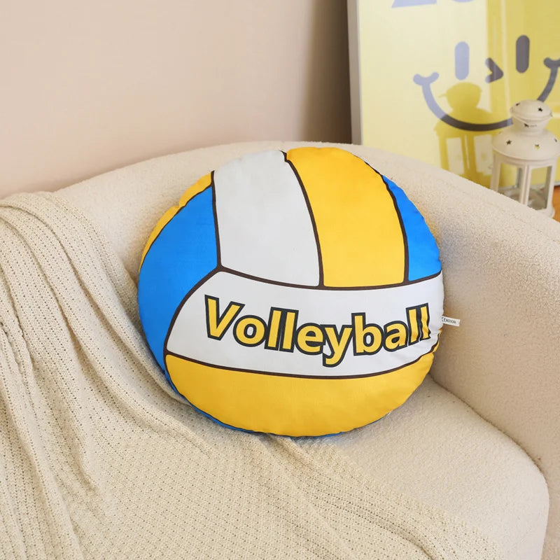 Plush White Baseball Decorative Pillow